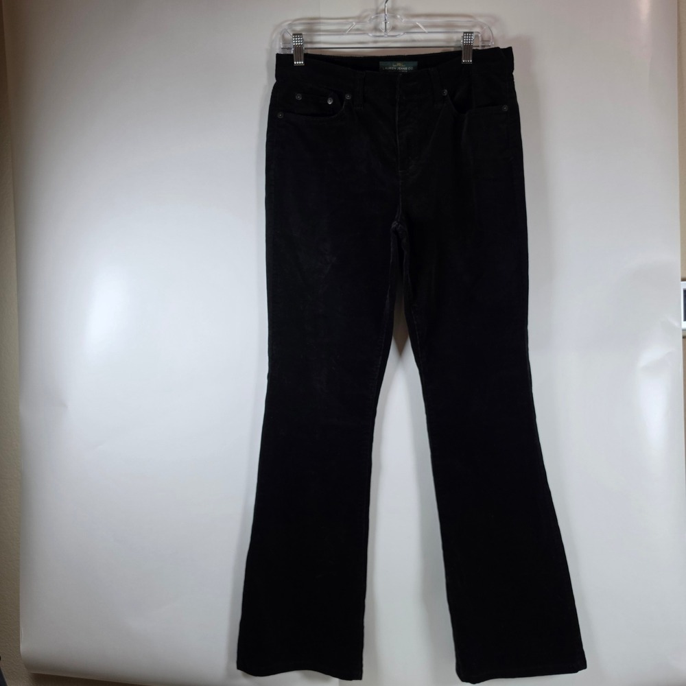 Lauren Ralph Lauren Black Corduroy Pants Womens 6 Stretch Bootcut LRL Jeans Co
